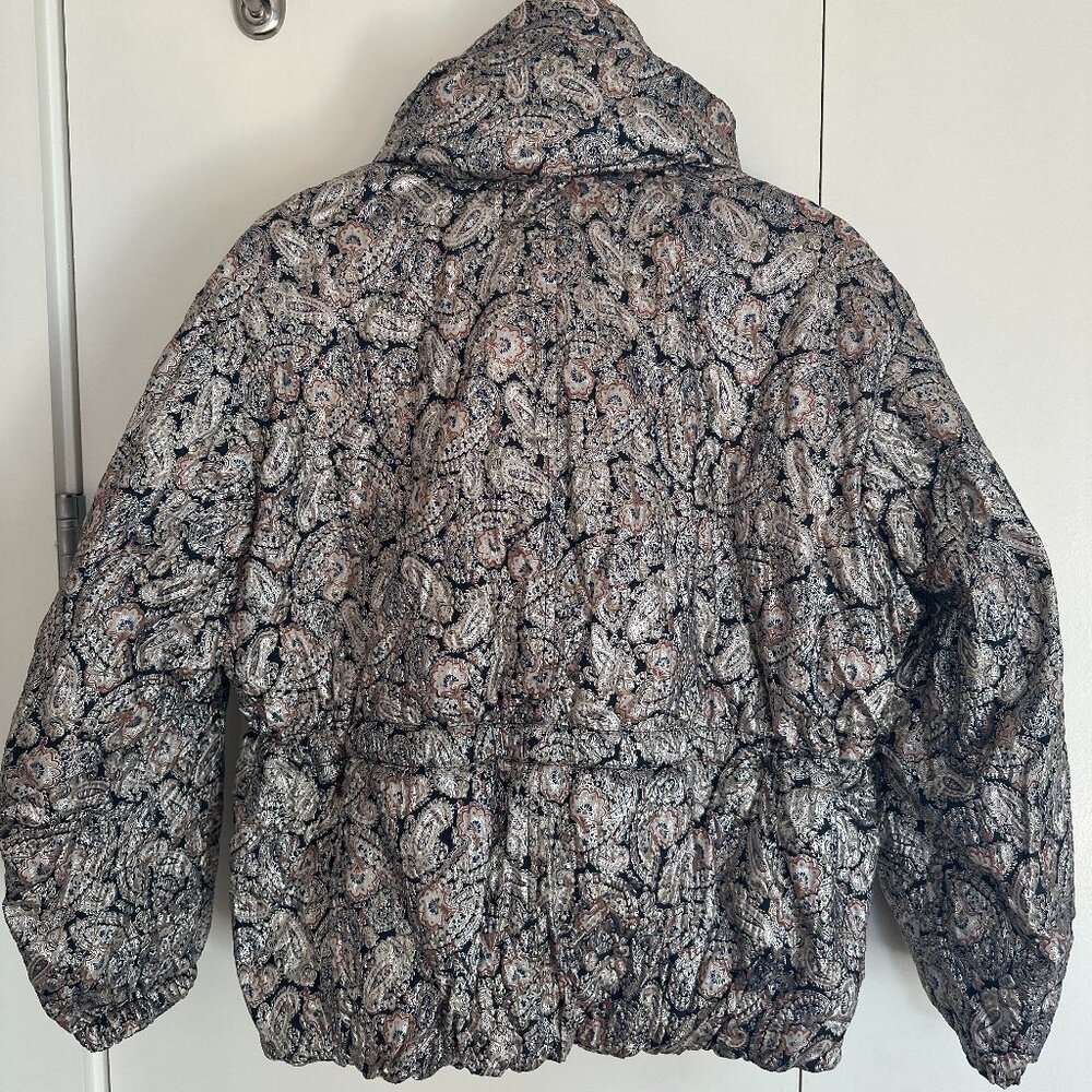 ★ Worn Once! ★ Isabel Marant Calvin Metallic Paisley Puffer Jacket - Picture 7 of 8